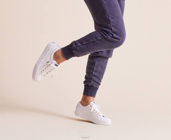 schoenen Keds jump kick duo leren sneaker wit vrouwen 86BZ85