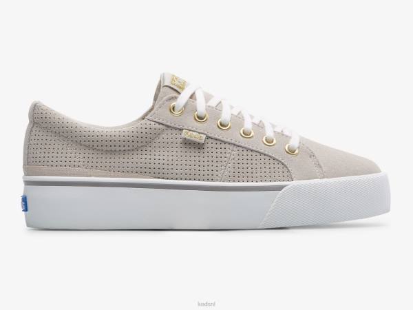 schoenen Keds jump kick duo perf suède sneaker grijs vrouwen 86BZ195