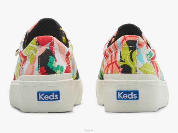 schoenen Keds jump kick duo tropische print sneaker zwart koraal vrouwen 86BZ156