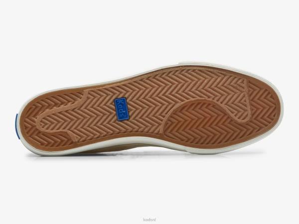 schoenen Keds jump kick linnen gevlekte sneaker havermout vrouwen 86BZ204