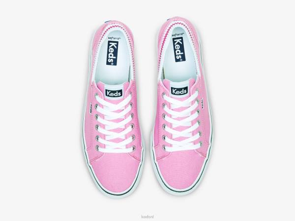 schoenen Keds jump kick rib gebreide kraag sneaker Neon roze vrouwen 86BZ193