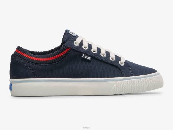 schoenen Keds jump kick rib gebreide kraag sneaker marine rood vrouwen 86BZ194