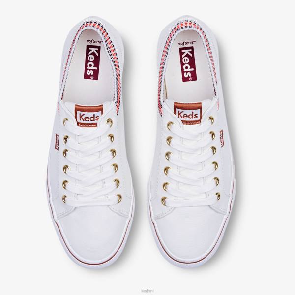 schoenen Keds jump kick rib gebreide kraag vierkante canvas sneaker Sneeuwwitje vrouwen 86BZ76