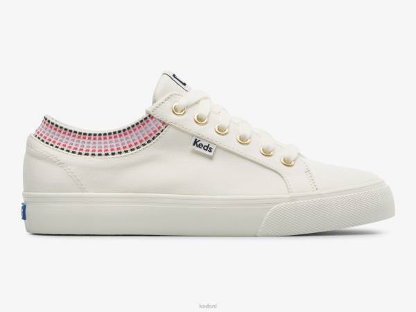 schoenen Keds jump kick rib gebreide kraag vierkante sneaker wit multi vrouwen 86BZ190