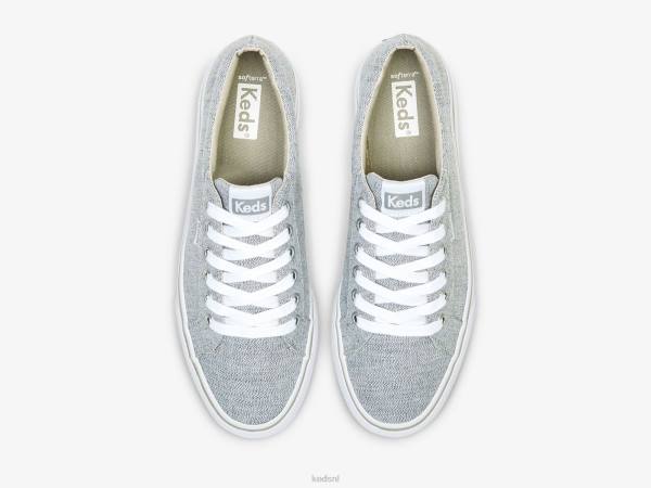 schoenen Keds jump kick textiel lineaire statische sneaker grijs vrouwen 86BZ205