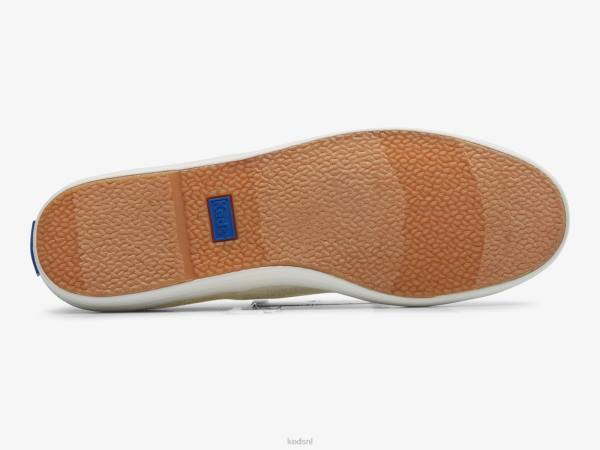 schoenen Keds kampioen canvas sneaker met stippenprint wit goud vrouwen 86BZ209