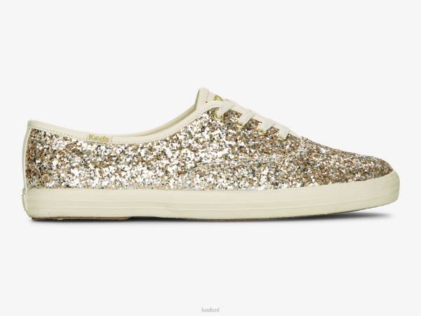 schoenen Keds kampioen glitter feestelijke sneaker goud vrouwen 86BZ105