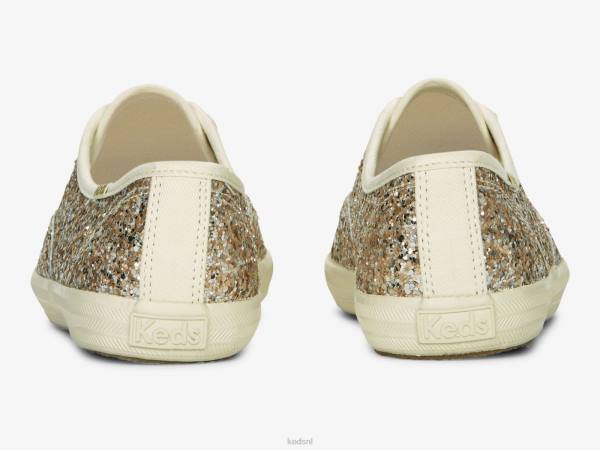 schoenen Keds kampioen glitter feestelijke sneaker goud vrouwen 86BZ105