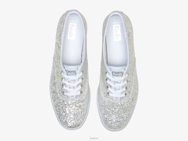 schoenen Keds kampioen glitter feestelijke sneaker wit vrouwen 86BZ107