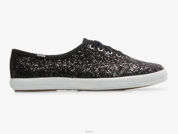 schoenen Keds kampioen glitter feestelijke sneaker zwart vrouwen 86BZ103