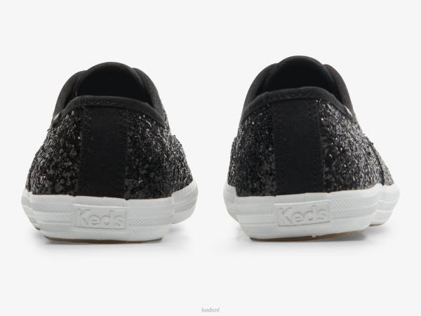 schoenen Keds kampioen glitter feestelijke sneaker zwart vrouwen 86BZ103