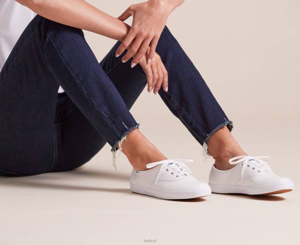 schoenen Keds kampioen originele leren sneaker wit vrouwen 86BZ111