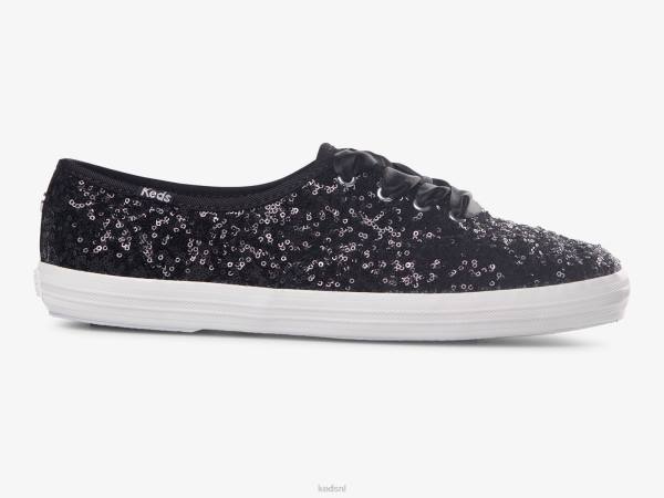 schoenen Keds kampioen pailletten feest sneaker zwart vrouwen 86BZ187