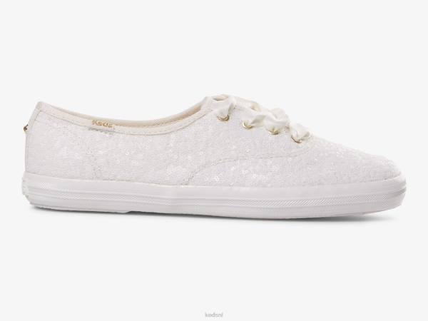 schoenen Keds kampioen pailletten sneaker gebroken wit vrouwen 86BZ179
