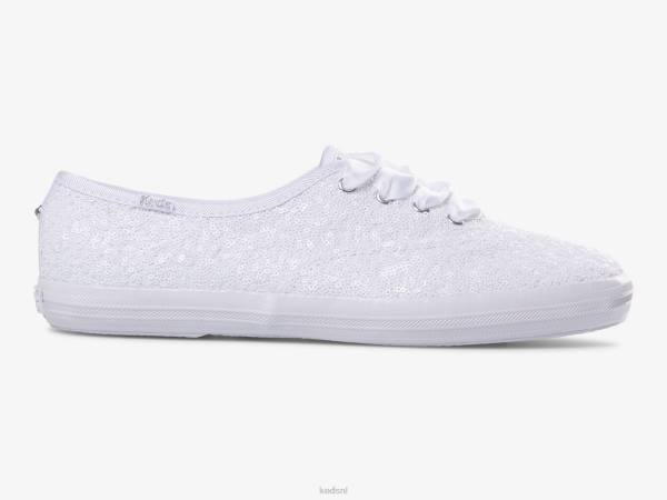 schoenen Keds kampioen pailletten sneaker wit vrouwen 86BZ178
