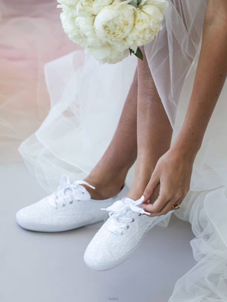 schoenen Keds kampioen pailletten sneaker wit vrouwen 86BZ178
