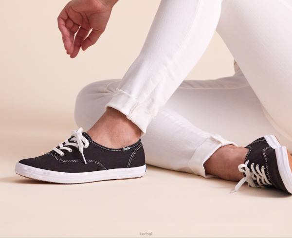 schoenen Keds kampioen prestatie. sneaker van biologisch katoen zwart vrouwen 86BZ109
