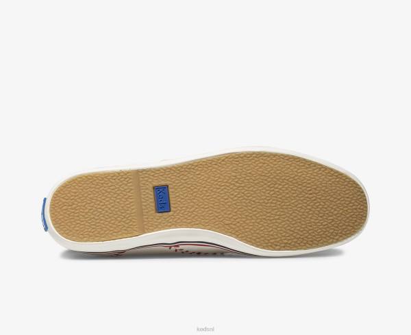 schoenen Keds kampioen wimpel lederen sneaker gebroken wit vrouwen 86BZ132