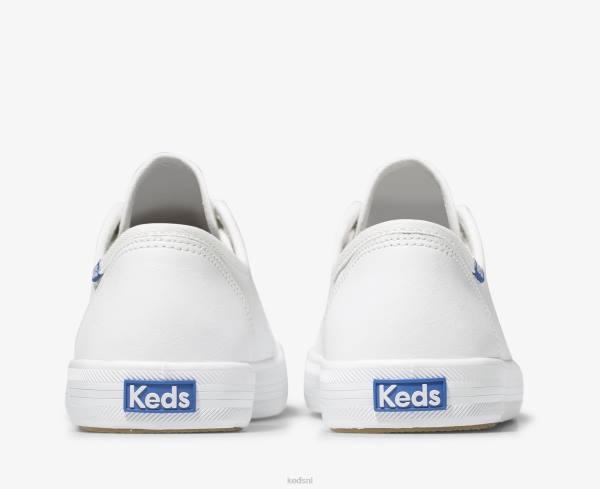schoenen Keds kickstart leren sneaker wit Blauw vrouwen 86BZ91
