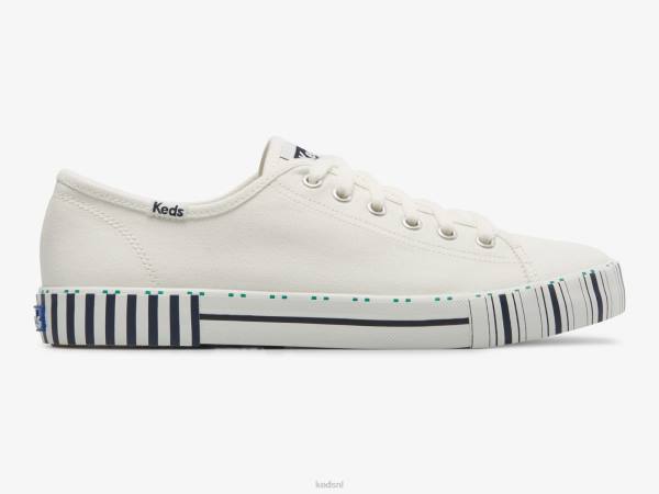 schoenen Keds kickstart sneaker met tennisstrepen witte marine vrouwen 86BZ203