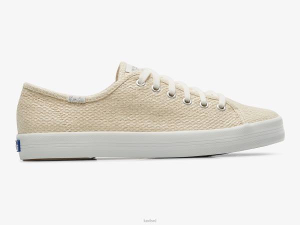schoenen Keds kickstart sneaker van metallic textiel natuurlijk zilver vrouwen 86BZ175