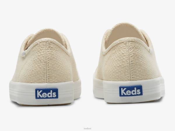 schoenen Keds kickstart sneaker van metallic textiel natuurlijk zilver vrouwen 86BZ175