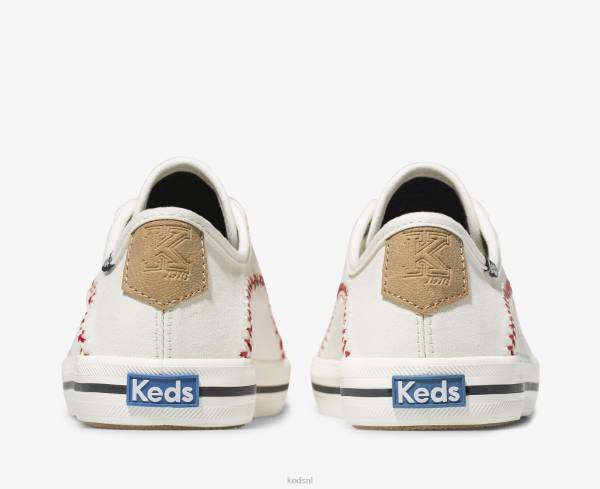 schoenen Keds kickstart wimpel sneaker gebroken wit canvas vrouwen 86BZ131