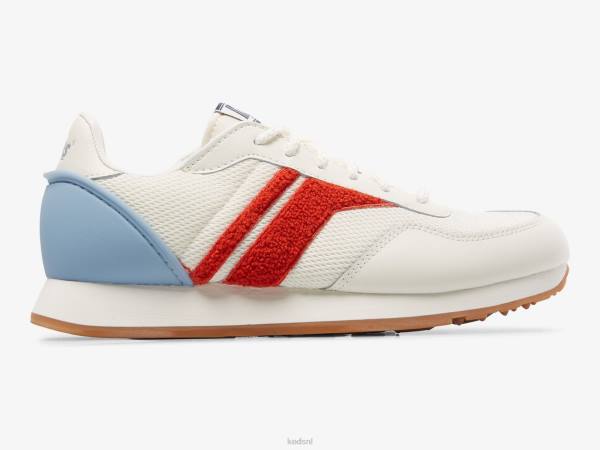 schoenen Keds renaissance badstof sneaker wit rood vrouwen 86BZ173