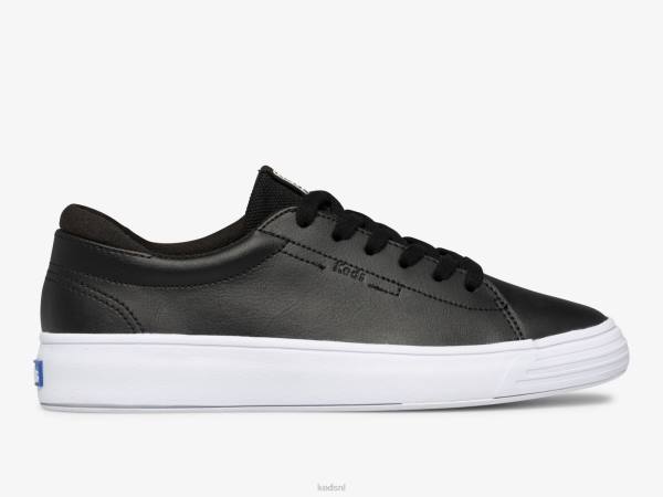 schoenen Keds steegje leren sneaker zwart vrouwen 86BZ126