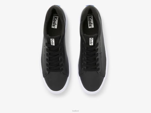schoenen Keds steegje leren sneaker zwart vrouwen 86BZ126