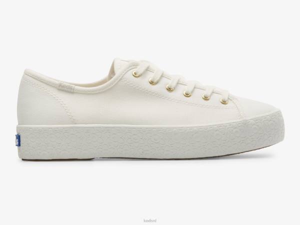 schoenen Keds triple kick canvas reliëf sneaker met foxing Sneeuwwitje vrouwen 86BZ171