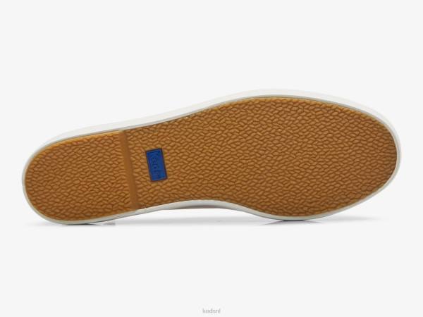schoenen Keds triple up canvas foxing gestreepte sneaker witte lila vrouwen 86BZ184