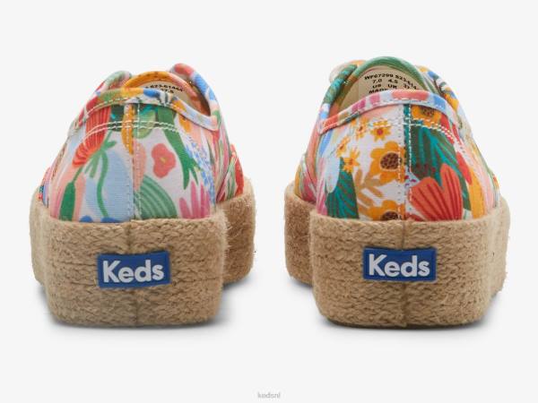 schoenen Keds x Rifle Paper Co. het platform jute sicilië wit multi vrouwen 86BZ182