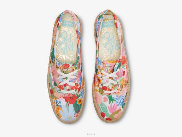 schoenen Keds x Rifle Paper Co. het platform jute sicilië wit multi vrouwen 86BZ182