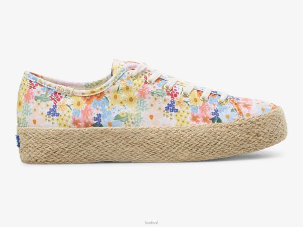 schoenen Keds x Rifle Paper Co. triple kick jute margaux wit multi vrouwen 86BZ177