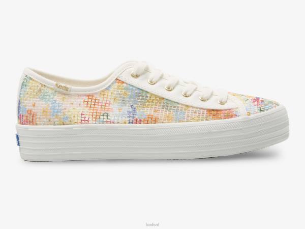 schoenen Keds x Rifle Paper Co. triple kick mesh margaux wit multi vrouwen 86BZ181
