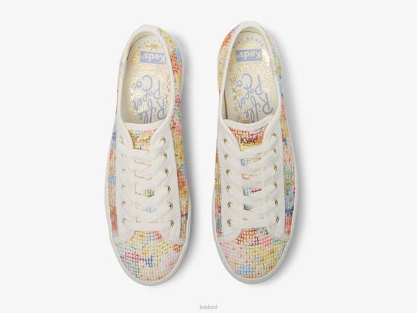schoenen Keds x Rifle Paper Co. triple kick mesh margaux wit multi vrouwen 86BZ181